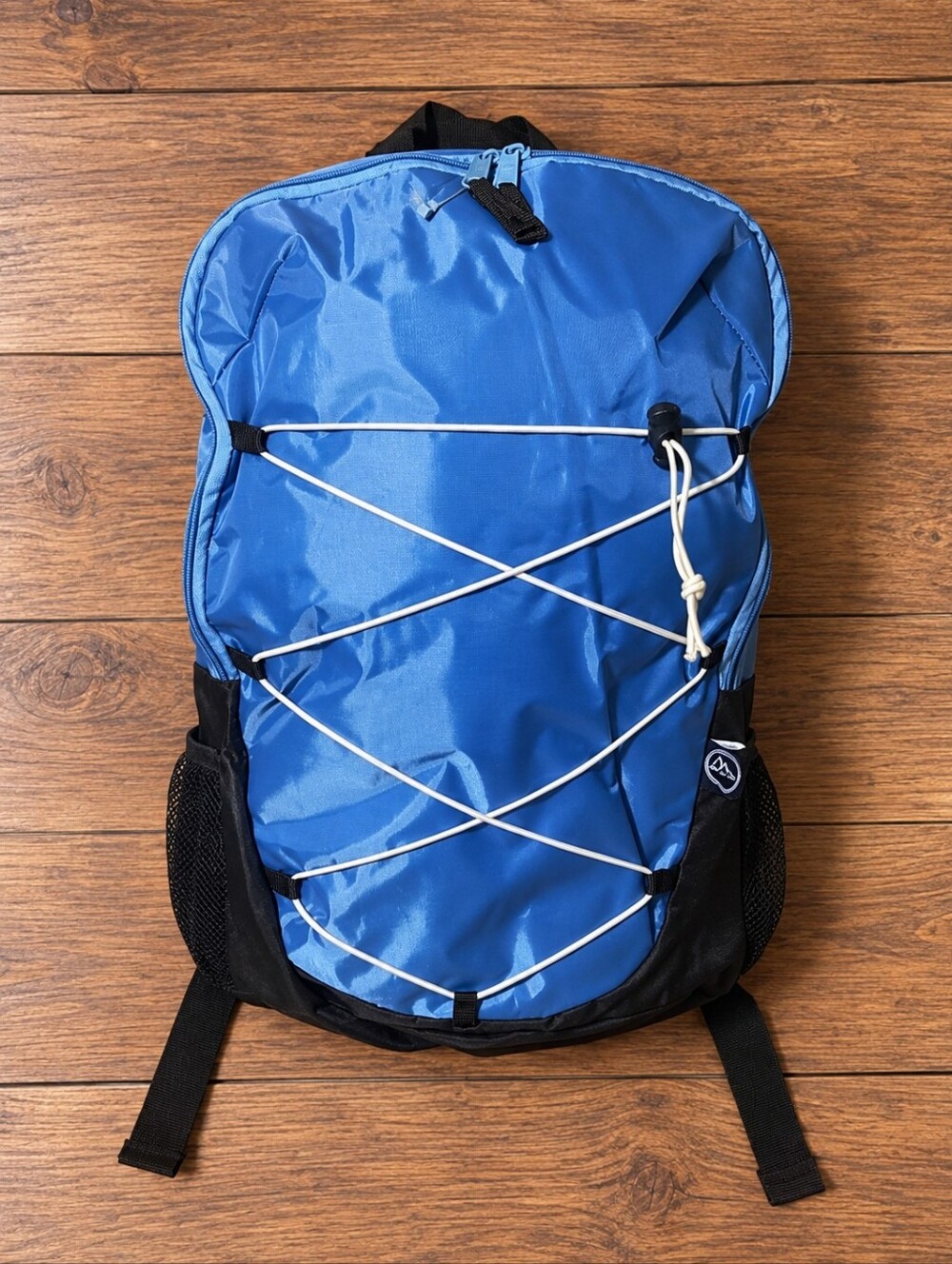 Blue 17” Backpack Daypack Travel Hiking School Bag Bungee Cord New -N
